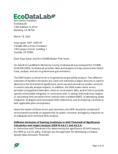 CSUMB DEIR Comment Letter